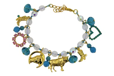 Vickisarge Women's Pink / Purple / Blue Texas Charm Bracelet
