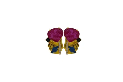 Vickisarge Women's Pink / Purple Fizzy Rocket Earrings