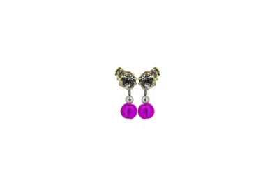 Vickisarge Women's Pink / Purple Indore Droplets Earrings In Pink