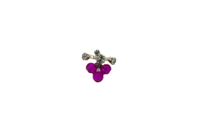 Vickisarge Women's Pink / Purple Indore Droplets Ring In Pink