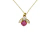 Vickisarge Women's Pink / Purple The Pink Bee Necklace In Gold - Short
