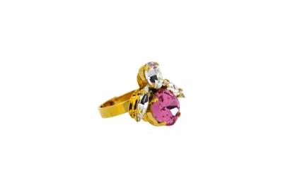Vickisarge Women's Pink / Purple The Pink Bee Ring In Gold