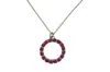 Vickisarge Women's Pink / Purple The Pink Hoop Necklace In Platinum - Short