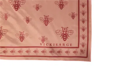 Vickisarge Women's Pink / Purple The Silk Bee Scarf In Pink