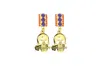 Vickisarge Women's Pink / Purple / Yellow The Orange & Purple Top Skulls - Pierced