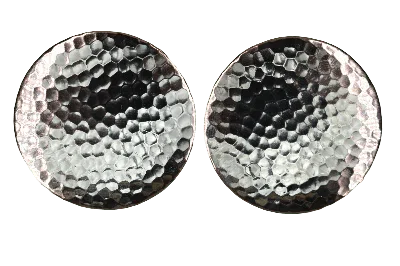Vickisarge Women's Silver The Hammered Disk In Platinum - Pierced