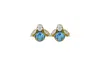 Vickisarge Women's The Baby Blue Bee Earrings In Gold - Clip In Blue
