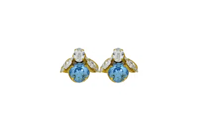 Vickisarge Women's The Baby Blue Bee Earrings In Gold - Pierced