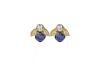 Vickisarge Women's The Baby Purple Bee Earrings In Gold - Pierced In Purple