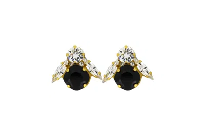 Vickisarge Women's The Big Black Bee Earrings In Gold - Pierced