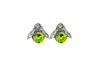 Vickisarge Women's The Big Green Bee Earrings In Platinum - Pierced In Green