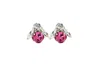 Vickisarge Women's The Big Pink Bee Earrings In Platinum - Clip In Pink