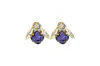 Vickisarge Women's The Big Purple Bee Earrings In Gold - Clip In Purple