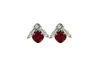 Vickisarge Women's The Big Red Bee Earrings In Platinum - Pierced In Red