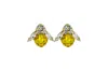 Vickisarge Women's The Big Yellow Bee Earrings In Gold - Pierced In Yellow