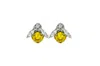 Vickisarge Women's The Big Yellow Bee Earrings In Platinum - Pierced In Yellow