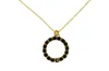 Vickisarge Women's The Black Hoop Necklace In Gold - Short