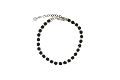 Vickisarge Women's The Black Tennis Bracelet In Platinum