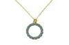 Vickisarge Women's The Blue Hoop Necklace In Gold - Short