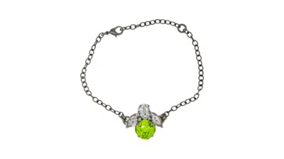 Vickisarge Women's The Green Bee Bracelet In Platinum