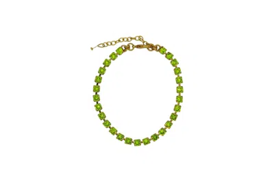 Vickisarge Women's The Green Tennis Bracelet In Gold