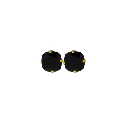 Vickisarge Women's The Large Black Stud In Gold