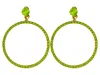 Vickisarge Women's The Large Green Hoop Earrings In Gold - Pierced