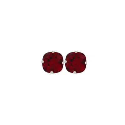 Vickisarge Women's The Large Red Stud In Platinum