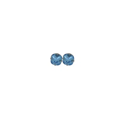 Vickisarge Women's The Little Blue Stud In Platinum