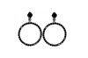 Vickisarge Women's The Medium Black Hoop Earrings In Platinum - Pierced In Black
