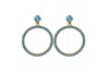 Vickisarge Women's The Medium Blue Hoop Earrings In Gold - Pierced In Blue