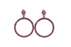 Vickisarge Women's The Medium Pink Hoop Earrings In Platinum - Pierced In Pink