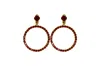 Vickisarge Women's The Medium Red Hoop Earrings In Gold - Pierced In Red