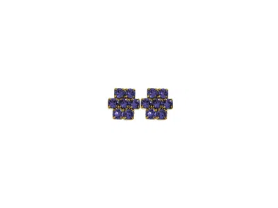 Vickisarge Women's The Purple Hive Earrings In Gold - Clip
