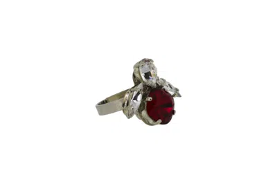 Vickisarge Women's The Red Bee Ring In Platinum
