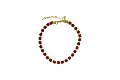 Vickisarge Women's The Red Tennis Bracelet In Gold