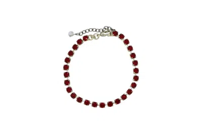 Vickisarge Women's The Red Tennis Bracelet In Platinum