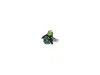 Vickisarge Women's The Spooky Green Bee Ring In Oxidised Silver