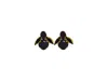 Vickisarge Women's The Spooky Purple Bee Earrings In Gold - Clip In Purple
