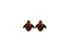 Vickisarge Women's The Spooky Red Bee Earrings In Gold - Clip In Red