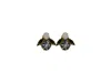 Vickisarge Women's The Spooky White Bee Earrings In Gold - Pierced