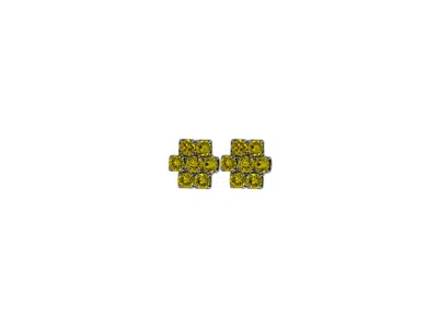 Vickisarge Women's The Yellow Hive Earrings In Platinum - Clip