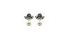Vickisarge Women's White / Silver York Studs In Platinum In Green