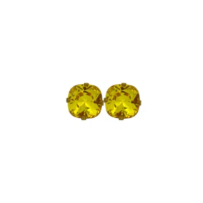 Vickisarge Women's Yellow / Orange The Large Yellow Stud In Gold