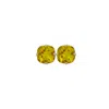 Vickisarge Women's Yellow / Orange The Large Yellow Stud In Platinum