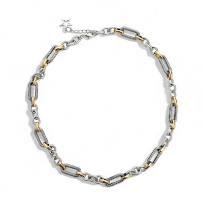 Vicky&nico Men's Gold / Silver Metallic Alpheratz Necklace - Two Tone