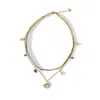 Vicky&nico Women's Gold / Blue Evil Eye - Double Layer Necklace - Turquoise In Multi