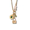 Vicky&nico Women's Gold / Green Lock & Luster Necklace