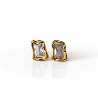 Vicky&nico Women's Gold Luxe Prism Studs