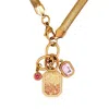 Vicky&nico Women's Gold / Pink / Purple Rosé Sunshine Charm Necklace